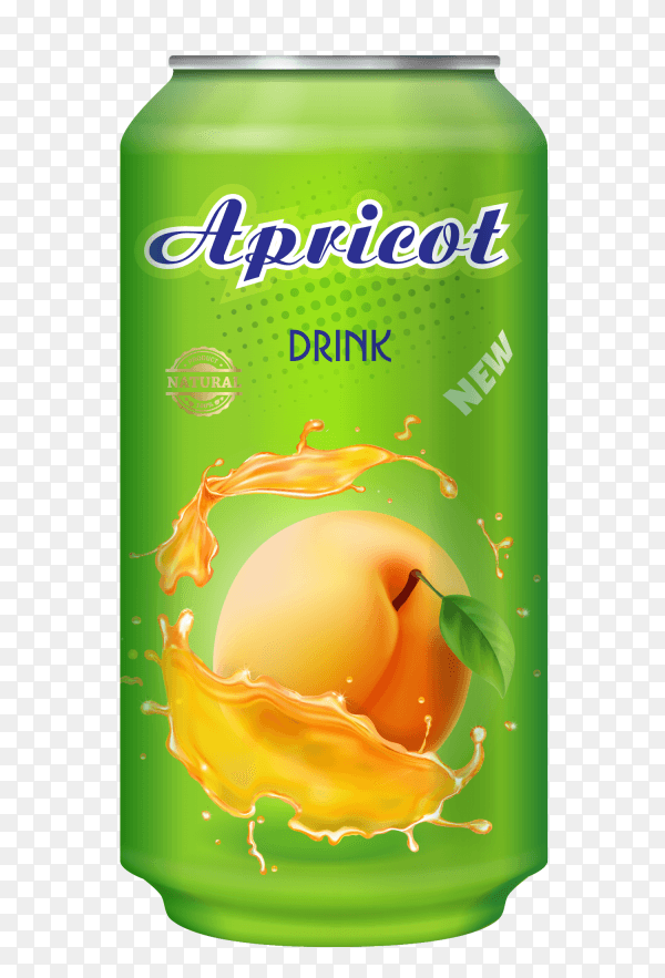 Apricot can on transparent background PNG
