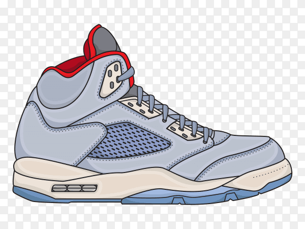 Basketball shoes mens simple on transparent background PNG