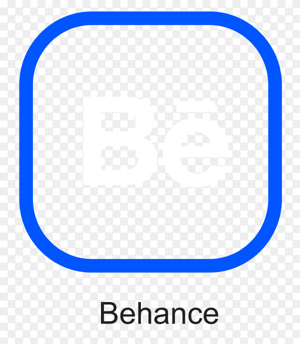 Behance icon template on transparent background PNG