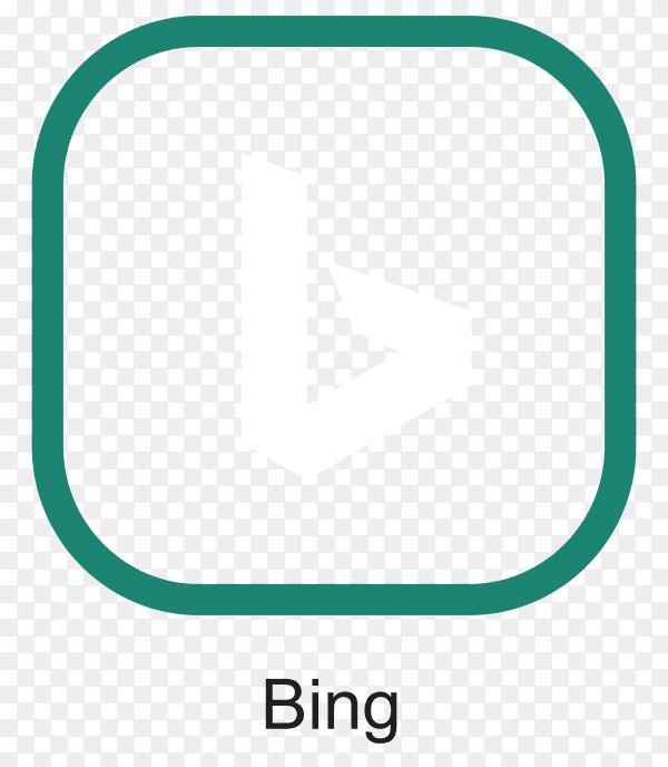Bing icon design on transparent background PNG