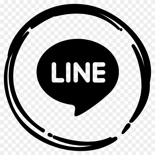 Black line icon in flat design isolated on transparent background PNG