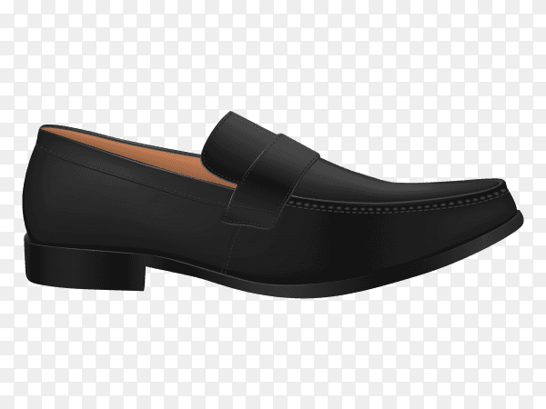Black men shose illustration on transparent background PNG
