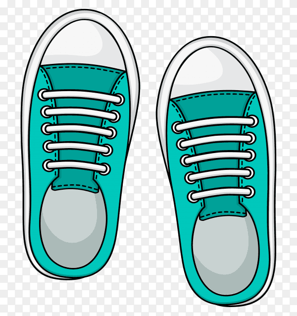 Blue Sneaker casual shoes premium vector PNG