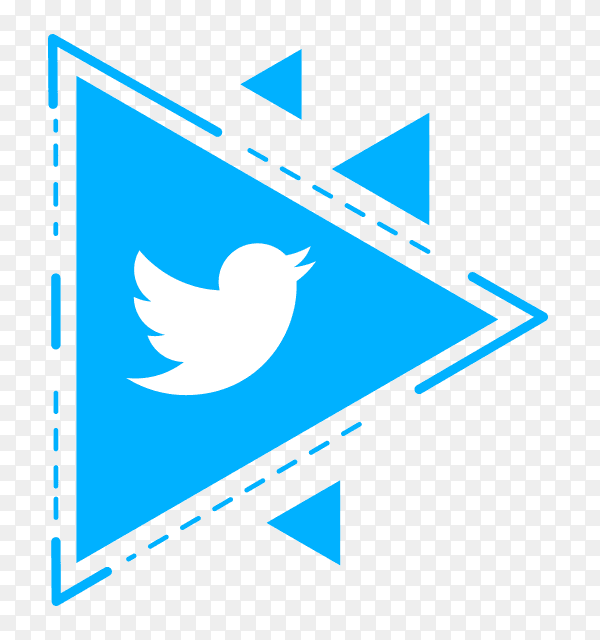 Blue Twitter icon design on transparent background PNG