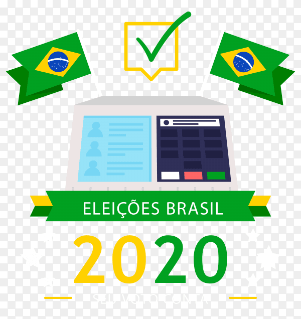 Brazil voting elections illustration on transparent background PNG