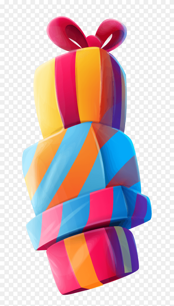 Christmas gifts illustration on transparent background PNG