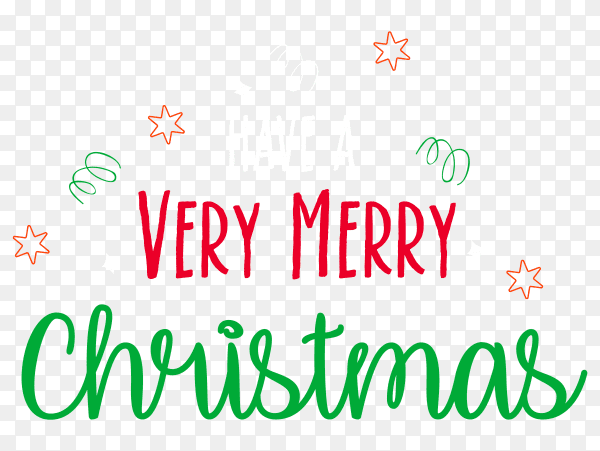 Christmas invitation card template on transparent background PNG