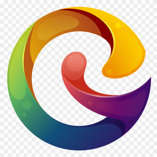 Colorful abstract letter g logo on transparent background PNG
