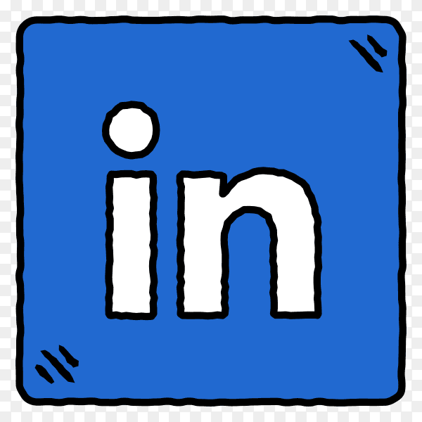 Colorful squares with Linkedin logo design premium vector PNG