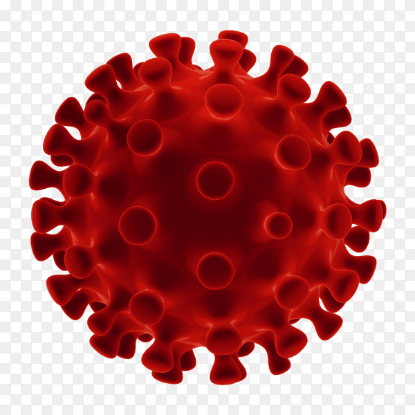 Coronavirus icon on transparent background PNG