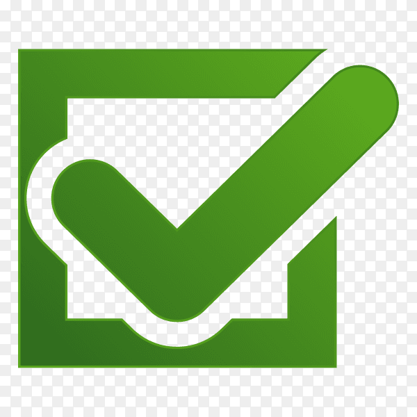 Correct icon design premium vector PNG