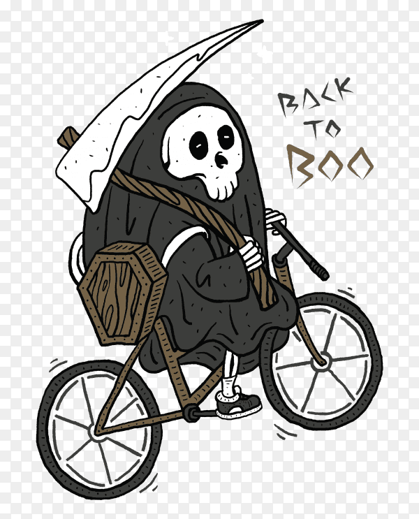 Death horror graphic illustration premium vector PNG
