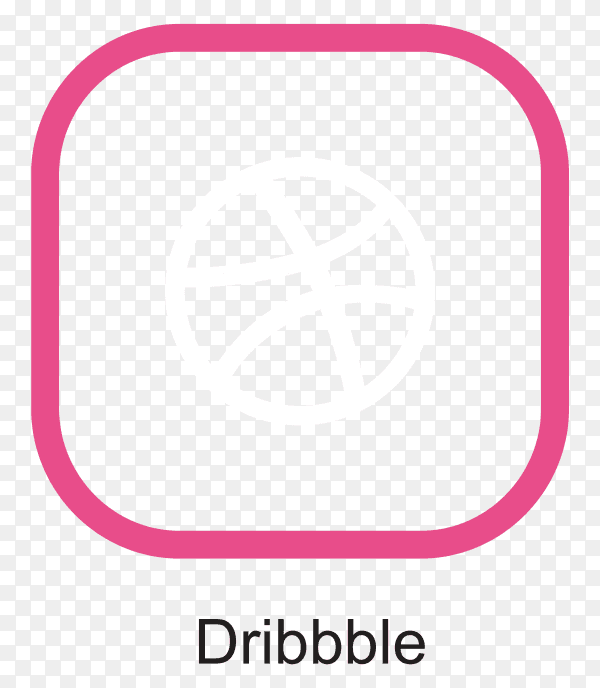 Dribble icon design illustration on transparent background PNG