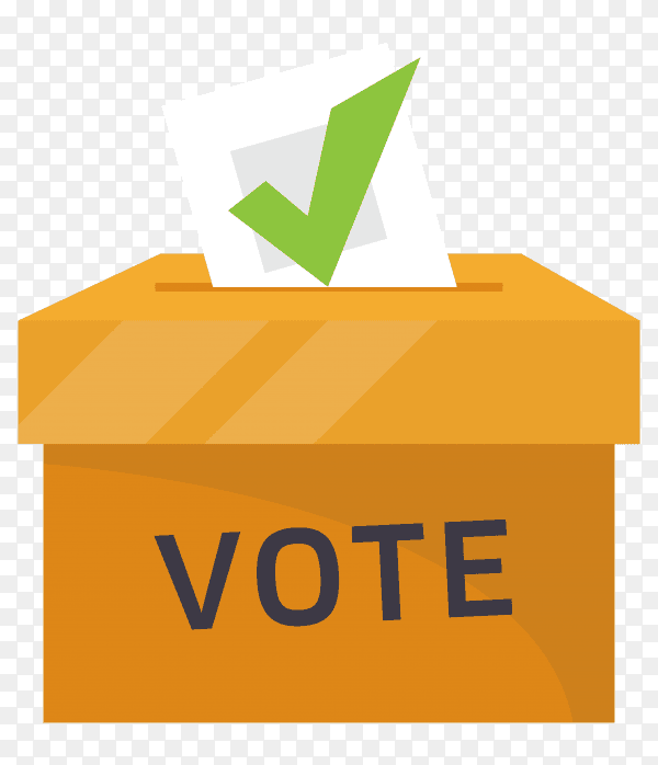 Election box design on transparent background PNG