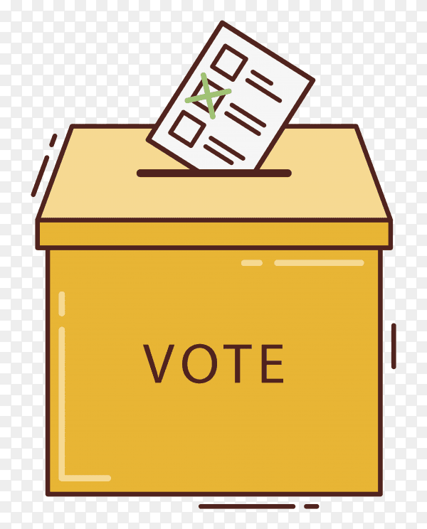 Election box vote concept on transparent background PNG