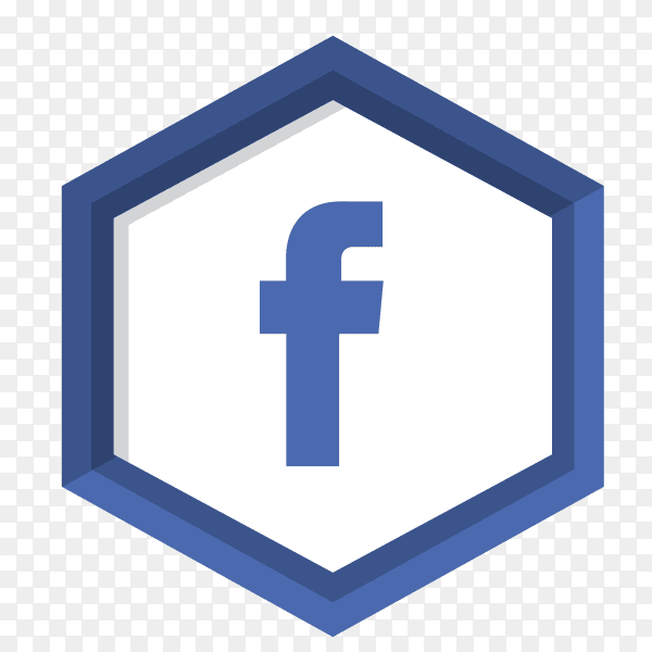 Facebook icon design premium vector PNG