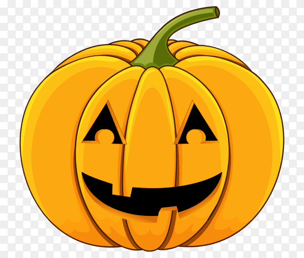 Flat design halloween pumpkin premium vector PNG