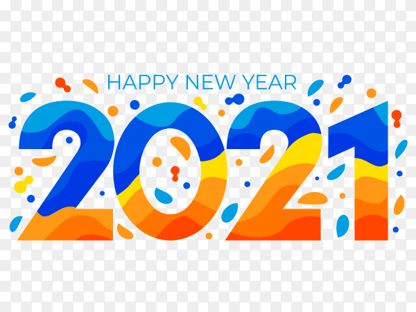 Flat design new year 2021 premium vector PNG