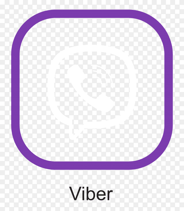 Flat design viber icon on transparent PNG