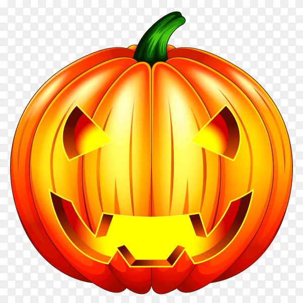 Halloween pumpkin character on transparent PNG