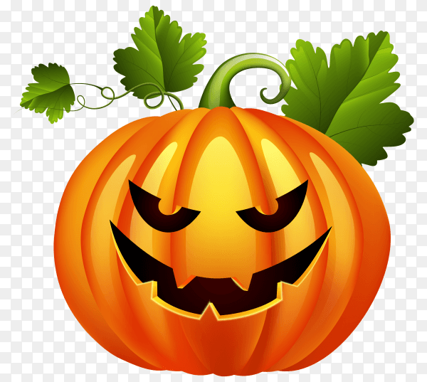 Halloween pumpkin on transparent PNG