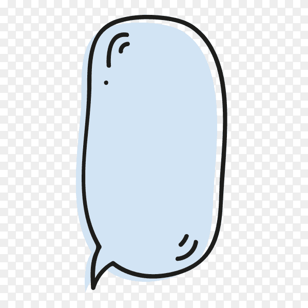 Hand drawing Speech bubble design on transparent background PNG