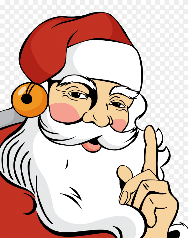 Hand drawn santa claus in red clothes premium vector PNG