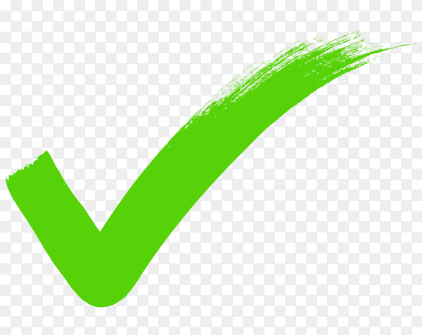Hand drawn correct icon on transparent background PNG