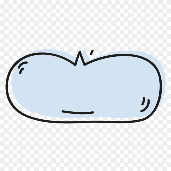 Hand drawn speech bubble on transparent background PNG