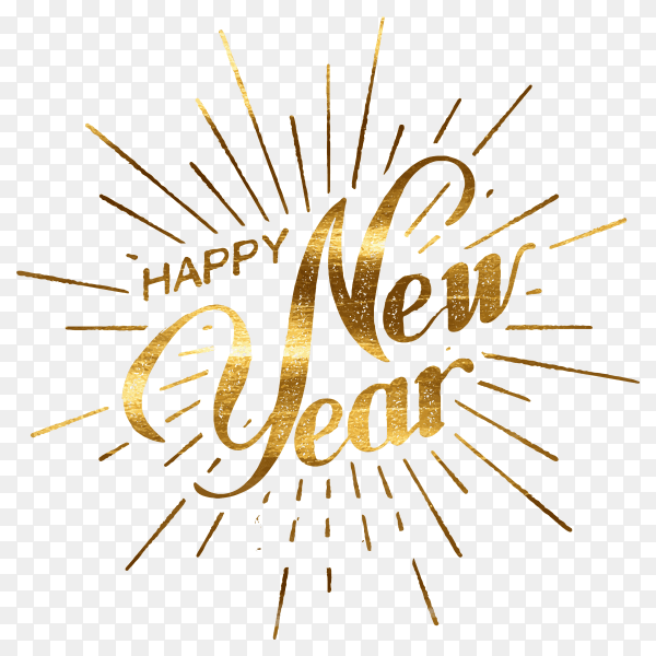 Happy 2021 new year poster design on transparent PNG