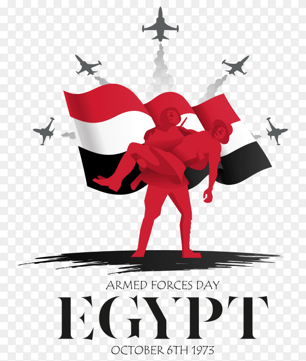 Happy armed force day egypt on transparent PNG