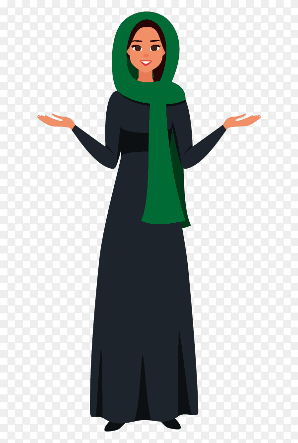 Happy saudi woman celebrate the independence day of the kingdom of saudi arabia on transparent background PNG