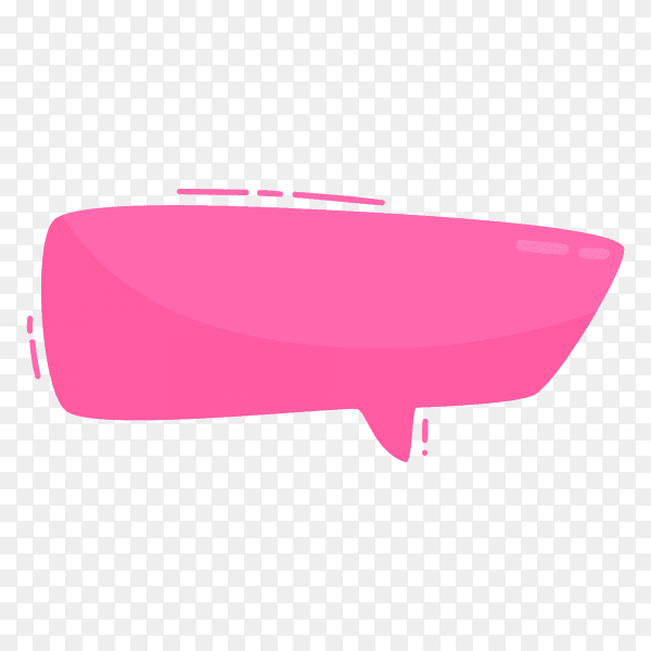 Illustration of pink Speech Bubble on transparent background PNG