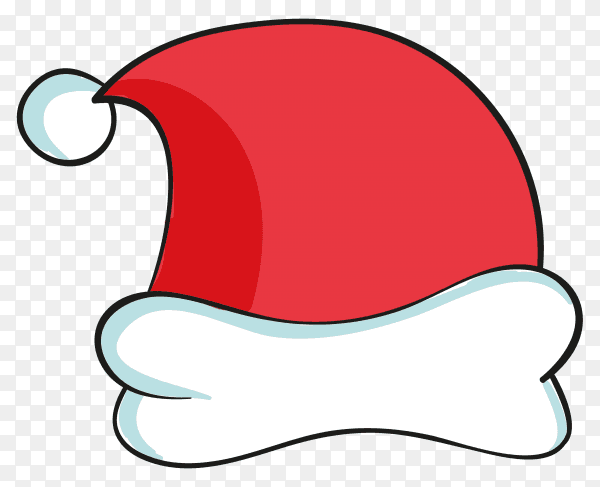 Illustration of santa claus hat premium vector PNG