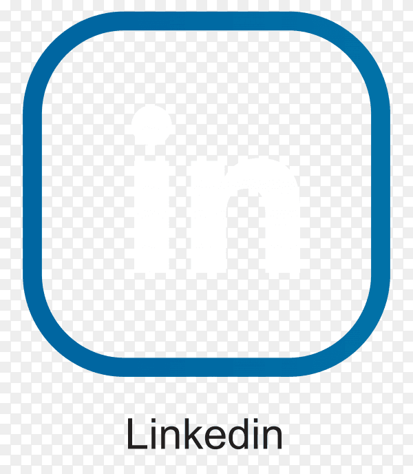 Linkedin icon illustration premium vector PNG