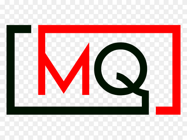 MQ logo design on transparent background PNG