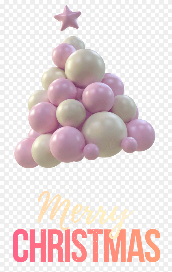 Marry Christmas banner on transparent background PNG