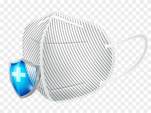 Medical mask protects antiviral covid-19 flu anti infection on transparent background PNG