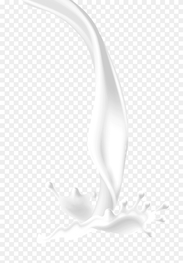 Milk splash and pouring isolated on transparent background PNG