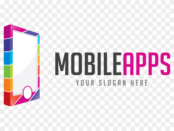 Mobile Apps Logo Illustration on transparent PNG