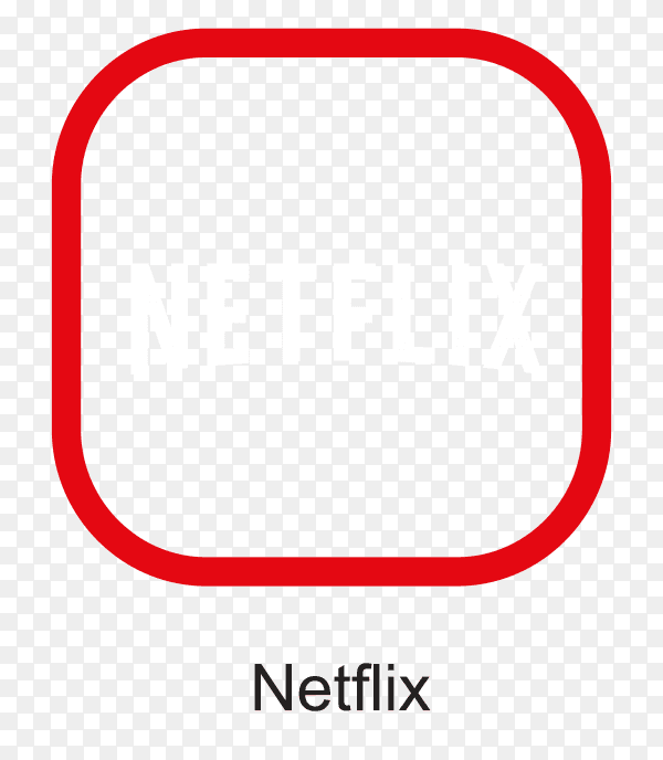 Netflix icon design on transparent PNG