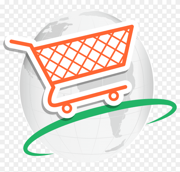 Online shopping Concept on transparent background PNG