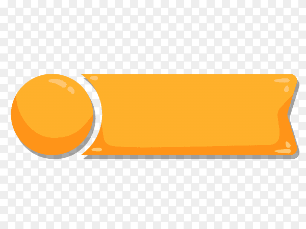 Oranger Ribbon banner on transparent background PNG