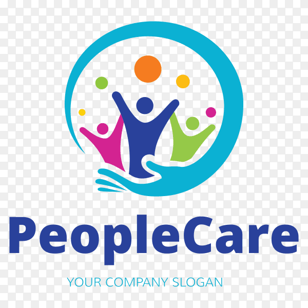 People Care Logo Template on transparent background PNG