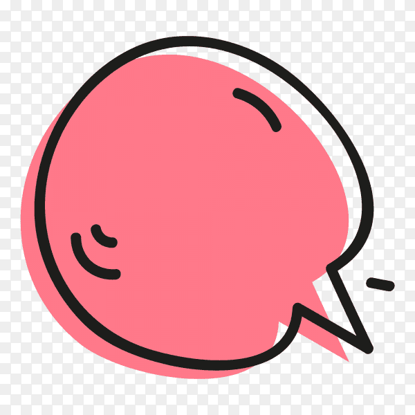 Pink Speech Bubble Isolated pn transparent background PNG
