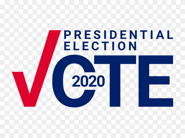 Presidential election vote template design illustration on transparent background PNG