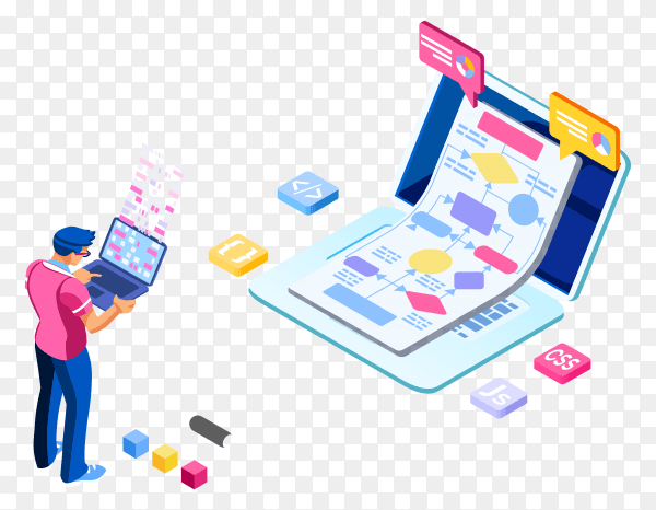 Programing tools repository on transparent background PNG