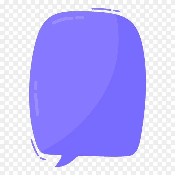 Purple Reminder Speech Bubble Isolated on transparent background PNG