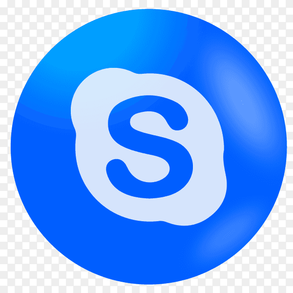 Skype icon design on transparent PNG