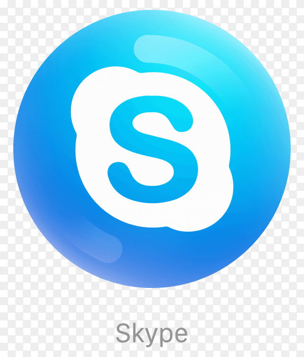Skype logo design on transparent PNG